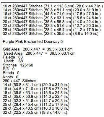 Purple Pink Enchanted Doorway 5 Pattern Keeper Compatible PDF Instant ...