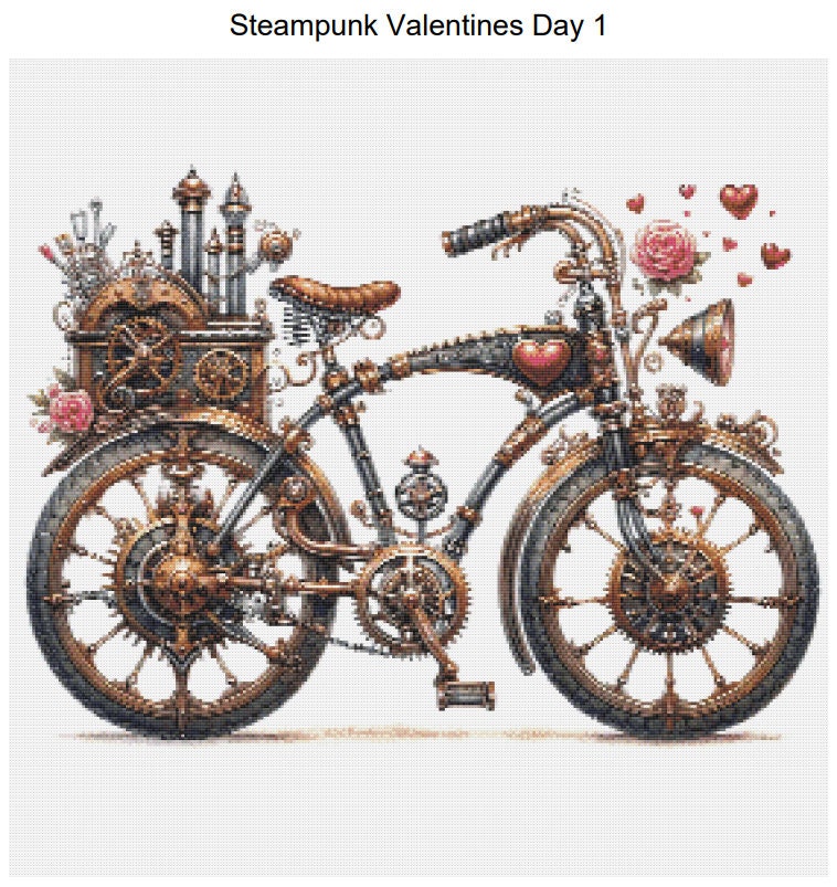 Steampunk Bicycle Valentine Pattern Keeper Compatible PDF Instant ...