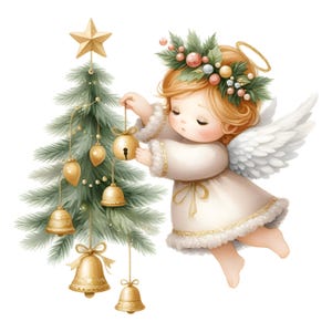 Padrão pequeno Anjo de Natal 10 PDF download digital instantâneo padrão de ponto cruz contado 18ct P&B, impressões coloridas