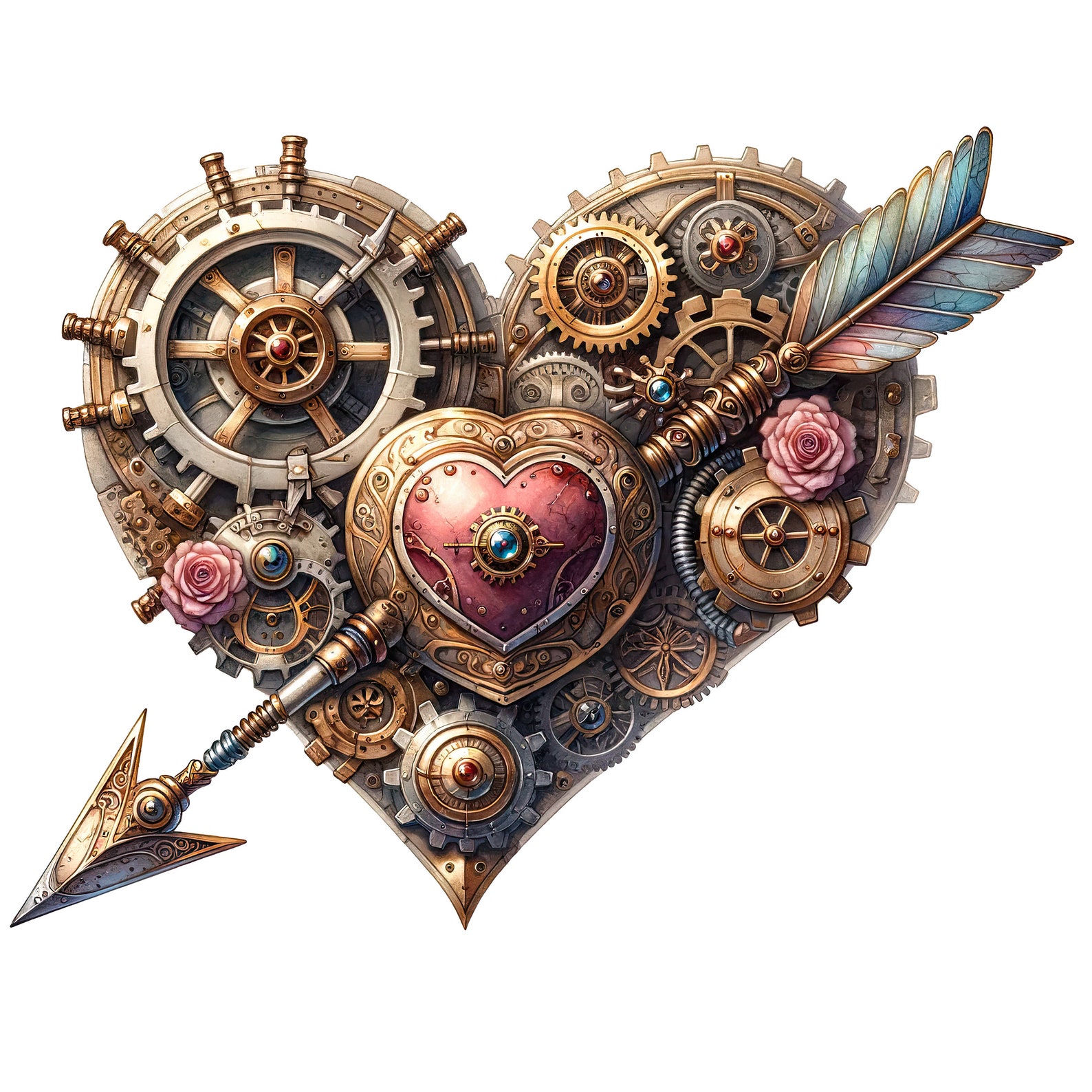 Steampunk Heart Valentine Pattern Keeper Compatible PDF Instant Digital ...