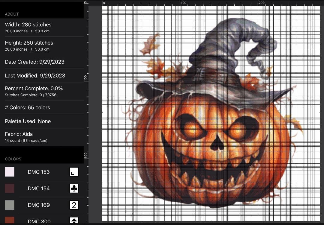 Halloween Scary Jack O Lantern Pumpkin Counted Cross Stitch - Etsy