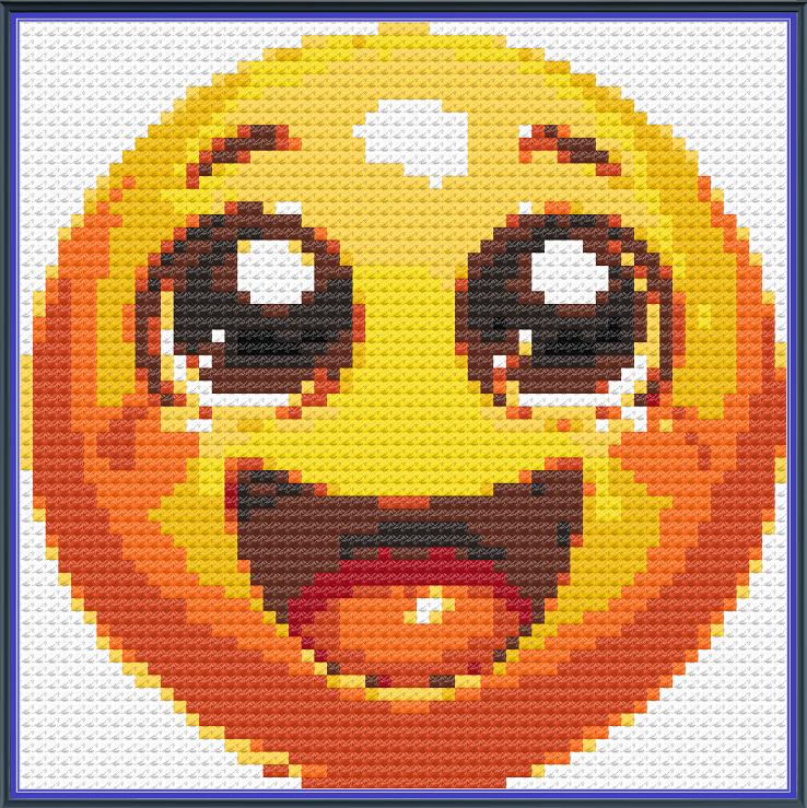 Happy Face Emoji 3, Small Beginner Pattern Keeper Compatible, PDF