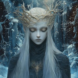 Elven Royals 1, hada reina, compatible con organizador de patrones grande, descarga digital instantánea en PDF, impresiones de gráficos de punto de cruz contado BW CO