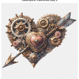 Steampunk Heart Valentine Pattern Keeper Compatible PDF Instant Digital ...