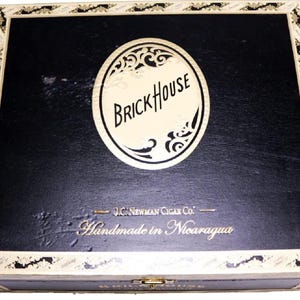 9.Brick House Toro Maduro Empty Wood Cigar Box 9.5&quot; x 7.25&quot; x 3&quot;