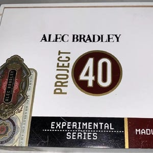 Alec Bradley Project 40 Experimental Series Wood Cigar Box 7 inches x 6.5 inches x 3 inches