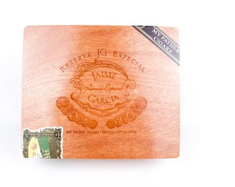 Jaime Garcia Super Gordo Special Reserve Empty Wood Cigar Box 8" x 6.5" x 3.75"