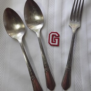 Vintage 3 Piece Set of Silver Plated Flatware, by Simeon L & George H. Rogers Company (Royal Pageant) 1937 A 1 + Oneida LTD