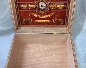 Caja de madera para puros Perdomo Reserve, joyero artesanal del 10.º aniversario, aprox. 22,5 x 18 x 8,3 cm