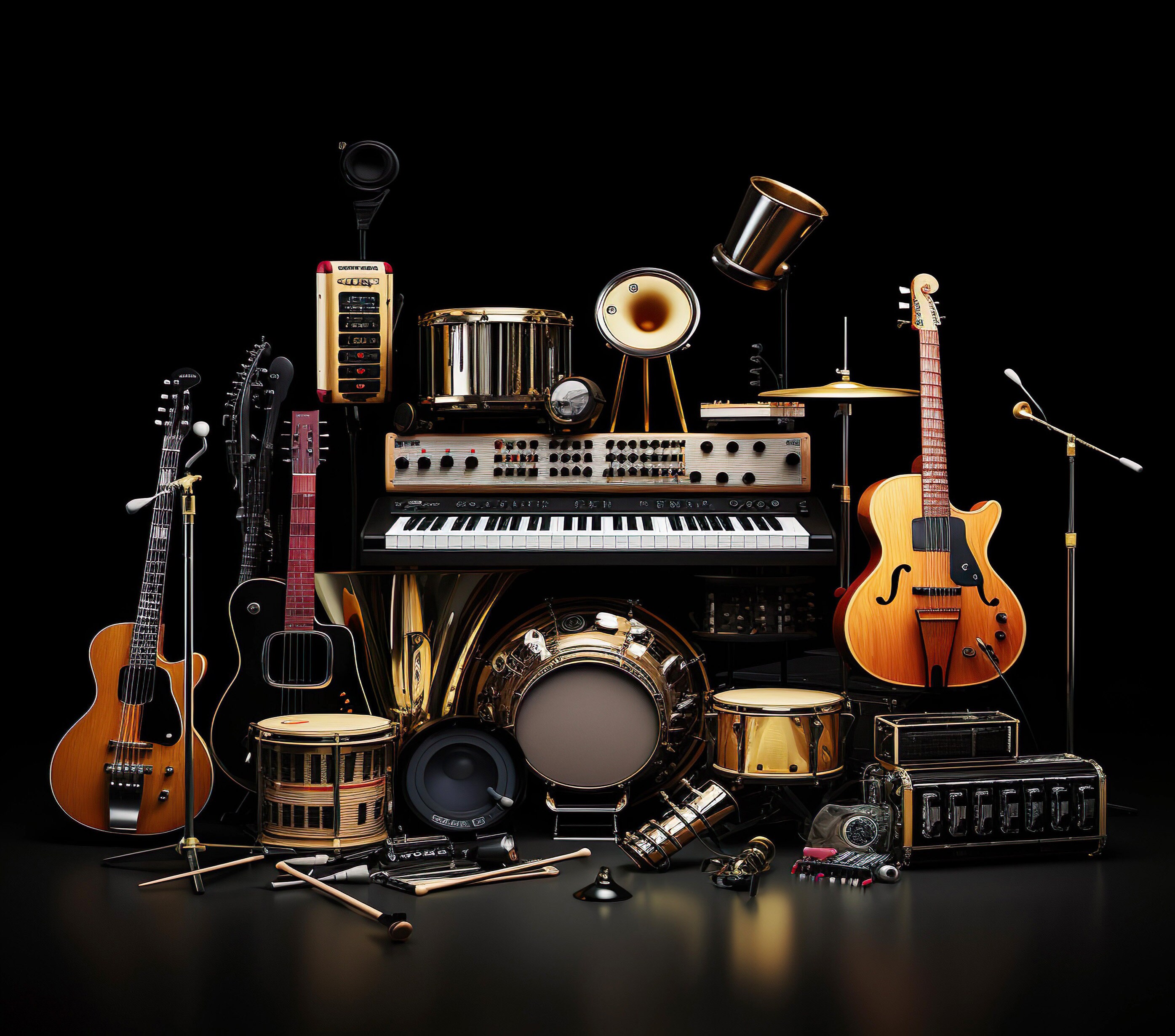 Musical Instruments, Guitars Tumbler 20 Oz, Orchestra Instrument ...
