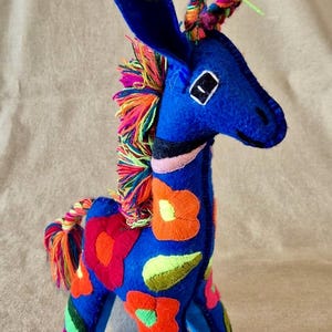 Handmade Giraffe Plush – Collection | Colorful Embroidered Felt Giraffe | 25cm | Mexican Artisan Gift