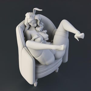 Elsa Bunny Girl Resin Model: 3D Printed Figure (100/200mm)