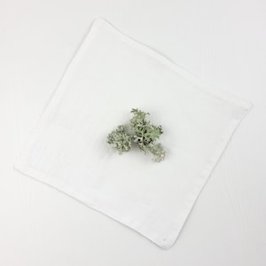 White linen coaster, 2 sizes I Soft Washed I Made sustainably in Europe