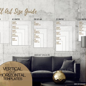 Guida alle dimensioni dell’arte da parete modificabile di lusso, tabella delle misure della tela per la cornice orizzontale, stampa digitale delle taglie della tela, rapporto tra le dimensioni dell’arte da parete per poster