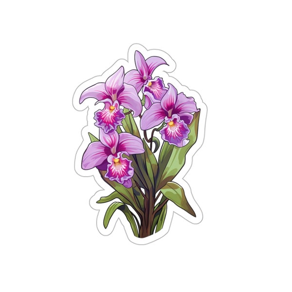 Zygopetalum Orchid Sticker