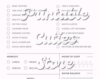 Printable Daily Self-Care Planner - Nourish Your Well-Being