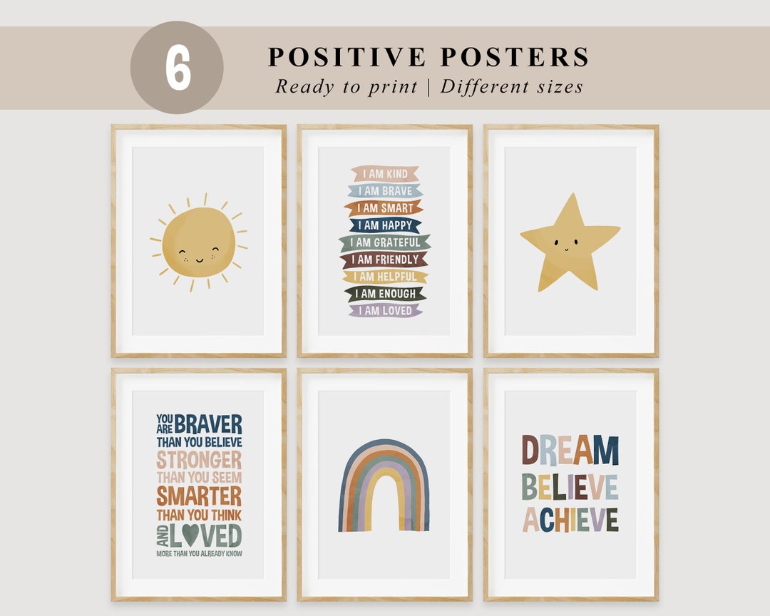 Calming Corner Printables Set of 6 Nursery Posters Toddler - Etsy