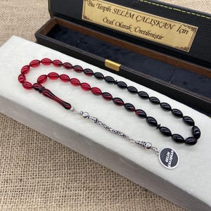 Sterling Silver Tesbih, Name and Surname Tesbih Islamic Gift for Him, Islamic Silver Rosary, Islamic Prayer Beads , Personalized Tesbih Bo