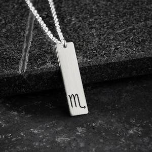 Sterling Silver Scorpio Necklace: Horoscope Zodiac Pendant, 65cm Chain