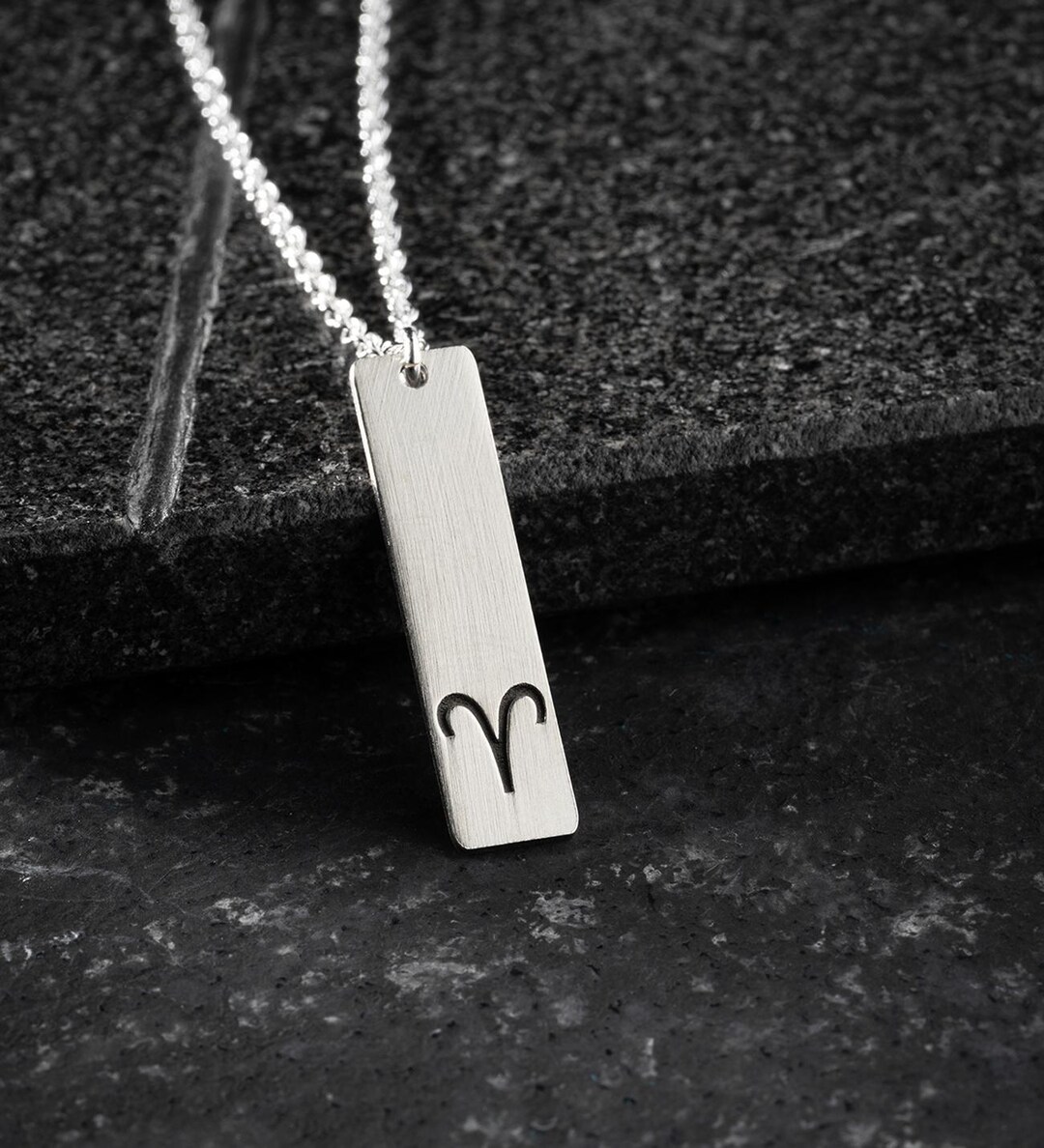 Sterling Silver Aries Necklace: Horoscope Zodiac Pendant, 60cm Chain - Etsy
