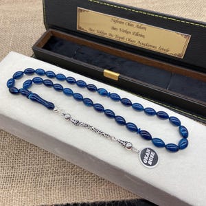 Sterling Silver Tesbih, Love Names Tesbih, Gift for Lover, Gift for Him, Love Rosary, Valentine&#39;s day, Amber, Personalized Tesbih Box