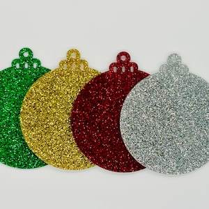100mm Blank Christmas Ornament, Glitter Ornament Blank, Baubles, Acrylic ornament, DIY Christmas Ornament, Diameter 100mm