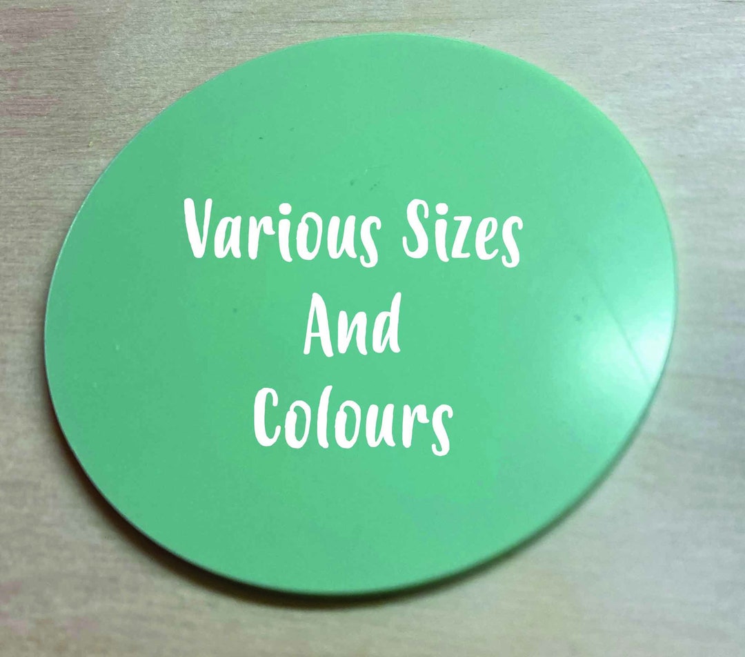 Acrylic Round Disc's Laser Cut, Circle, Shaped Blanks, 3mm Thickness ...