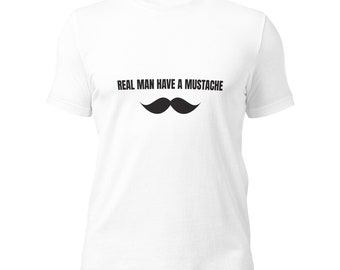 Mustache T-Shirt, Fun Graphic Tee, Gift for Him