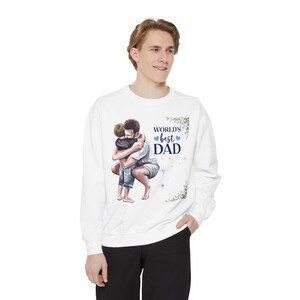 Father&#39;s Day Unisex Garment-Dyed Sweatshirt, Gift for Dad, Comfortable Father&#39;s Day Sweatshirt, Cozy Father&#39;s Day Jumper, Dad Men&#39;s