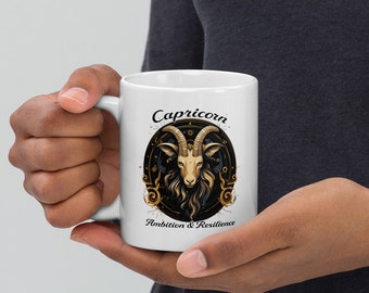 Capricorn Mug - White glossy, Zodiac Sign Gift, Star Sign Mug, Constellation Cup, Astrology Gift, Astrology Mug, Capricorn Gift