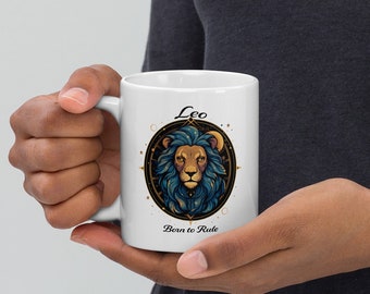 Leo Mug - White glossy, Zodiac Sign Gift, Star Sign Mug, Constellation Cup, Astrology Gift, Astrology Mug, Leo Gift