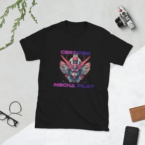 Camiseta certificada Mecha Pilot, Anime Mecha, Otaku, Manga, Robot, Tee, Nerdy, Geek, Gundam inspirado