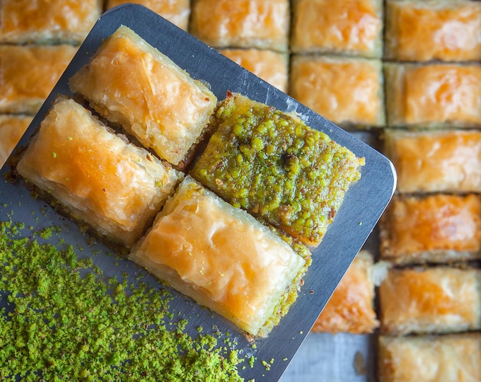 Pistachio Baklava Gift Box: Handmade Turkish Dessert