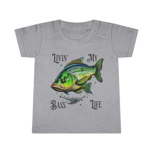 Toddler T-shirt, Bass Toddler Shirt, Fish Toddler Shirt, Nature Toddler Shirt