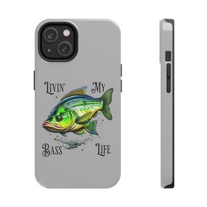 Fishing phone case, fish case, phone case, outdoor phone case, nature phone case. Bass phone case, Tough Phone Cases