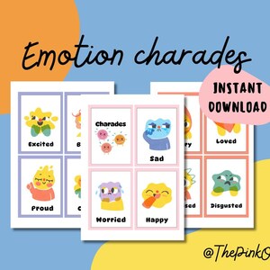Emotion Charades | Interoception | Body awareness exploration | Occupational therapy games and worksheets