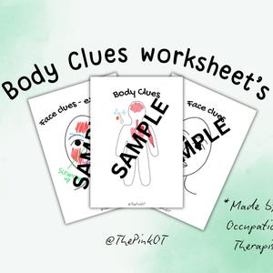 Body clues worksheets - Occupational therapy worksheet - Neuroaffirming - Interoception Awareness