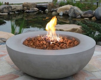 Grey Fire Pit | Modern Fire Bowl