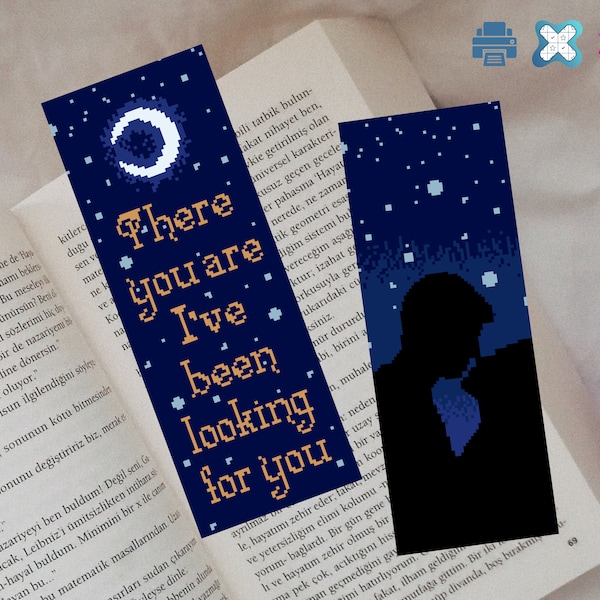 Bookmark acotar cross stitch pattern Velaris Starfall Set of two bookmarks Fantasy cross stitch There you are I've been looking for you