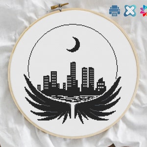 ACOTAR Cross Stitch Pattern PDF Crescent City Sigil Embroidery Pattern Bryce Quinlan Through Love All Is Possible In My Fantasy Cross Stitch