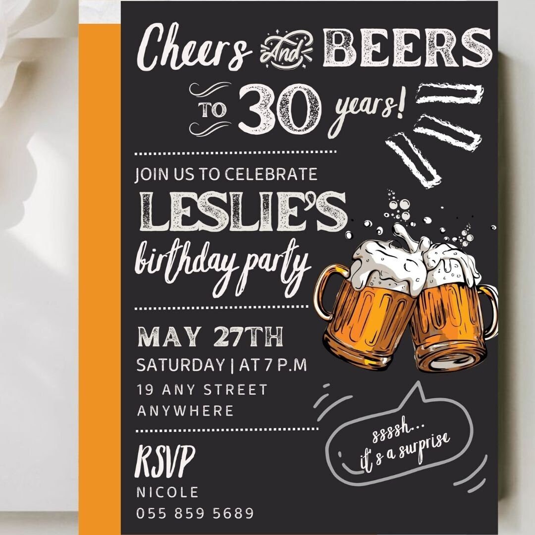 Cheers to 30 Years Paper Graland 30th Birthday Age Party Decorations