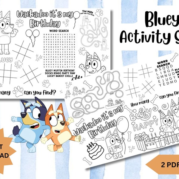 Bluey Party Activity - Etsy