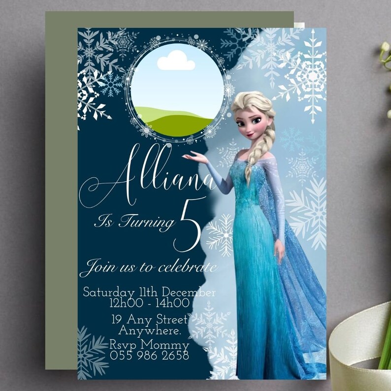 Frozen Birthday Party Invitation Editable Frozen Birthday Etsy