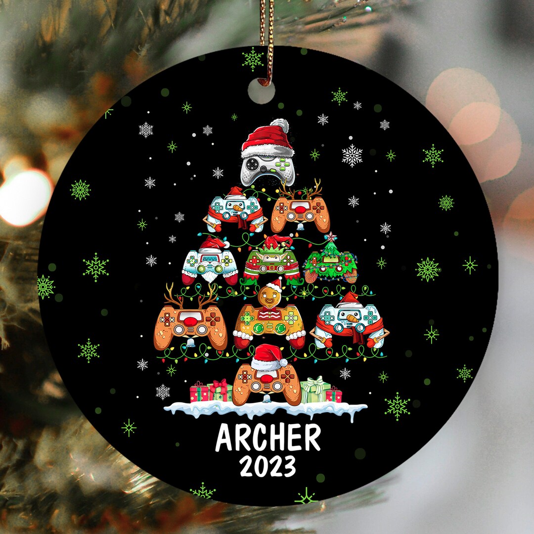 Personalized Video Game Christmas Tree Ornament Gaming Etsy