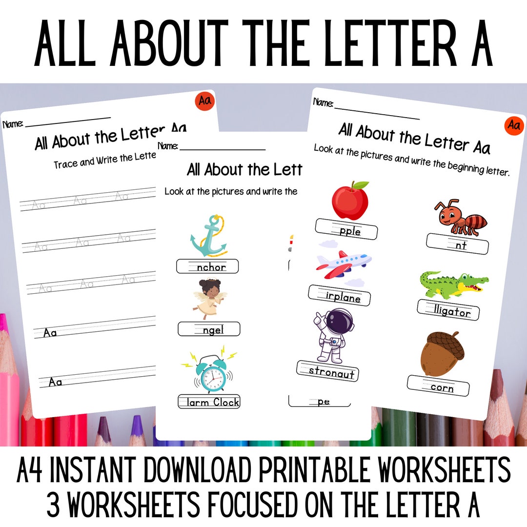 Printable Letter Aa Worksheets Alphabet Activities for Young Children
