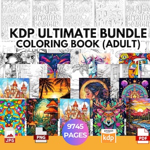 PLR 5000+ Kolorowanka dla dorosłych, KDP Interior Bundle, pdf, png, łagodzenie stresu, mandala, wzór, strony do kolorowania Zentangle, prawa odsprzedaży mrr