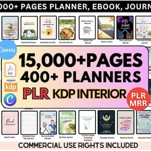 15000+ Pages PLR Canva Template Bundle, 400 Canva Templates, Planners, Journals, Trackers, Printable, Master Resell Rights, Mrr Products