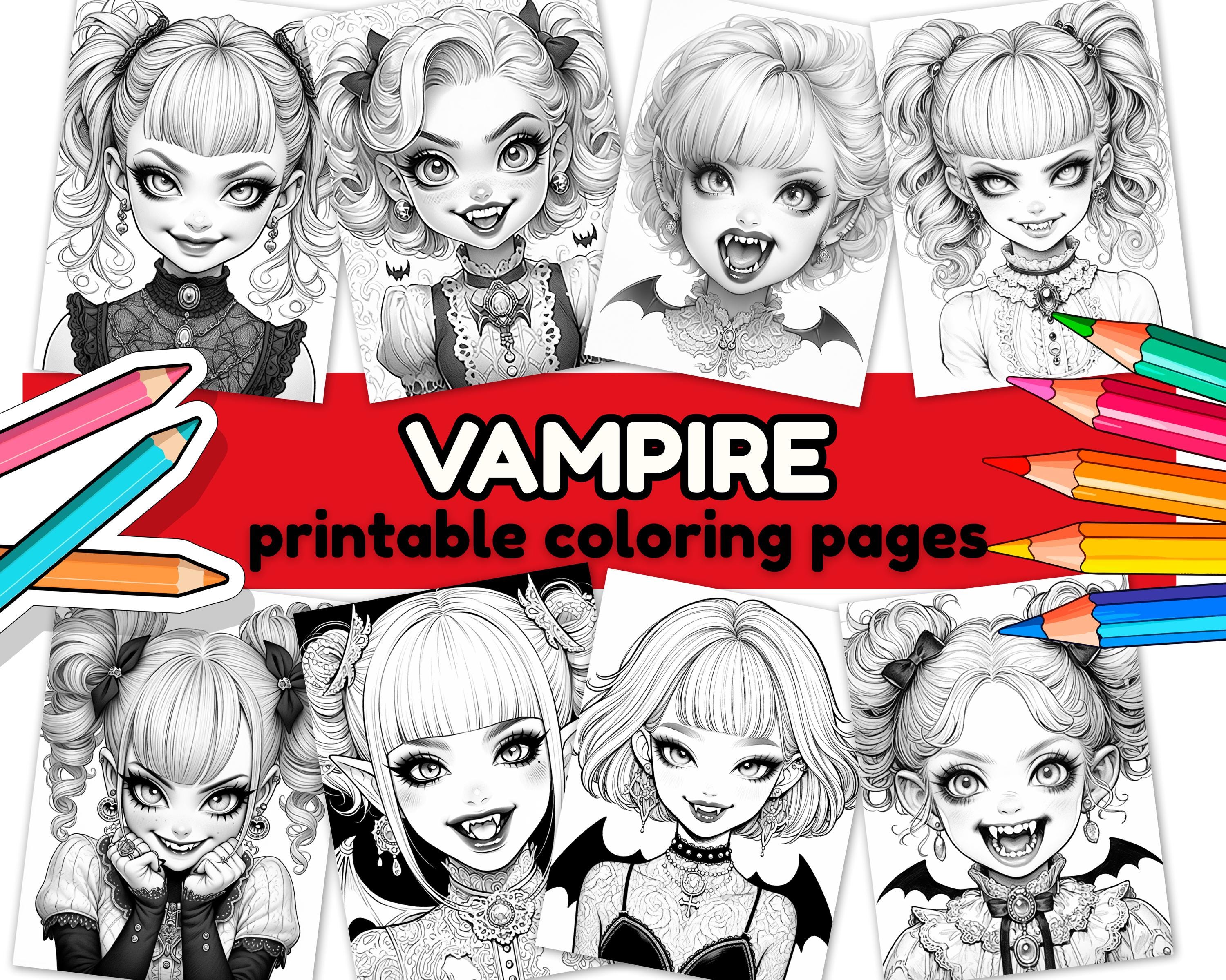 Vampling Colouring In Cute Vampire Coloring Pages, 50 Printable Pretty Witch Coloring Pages ...