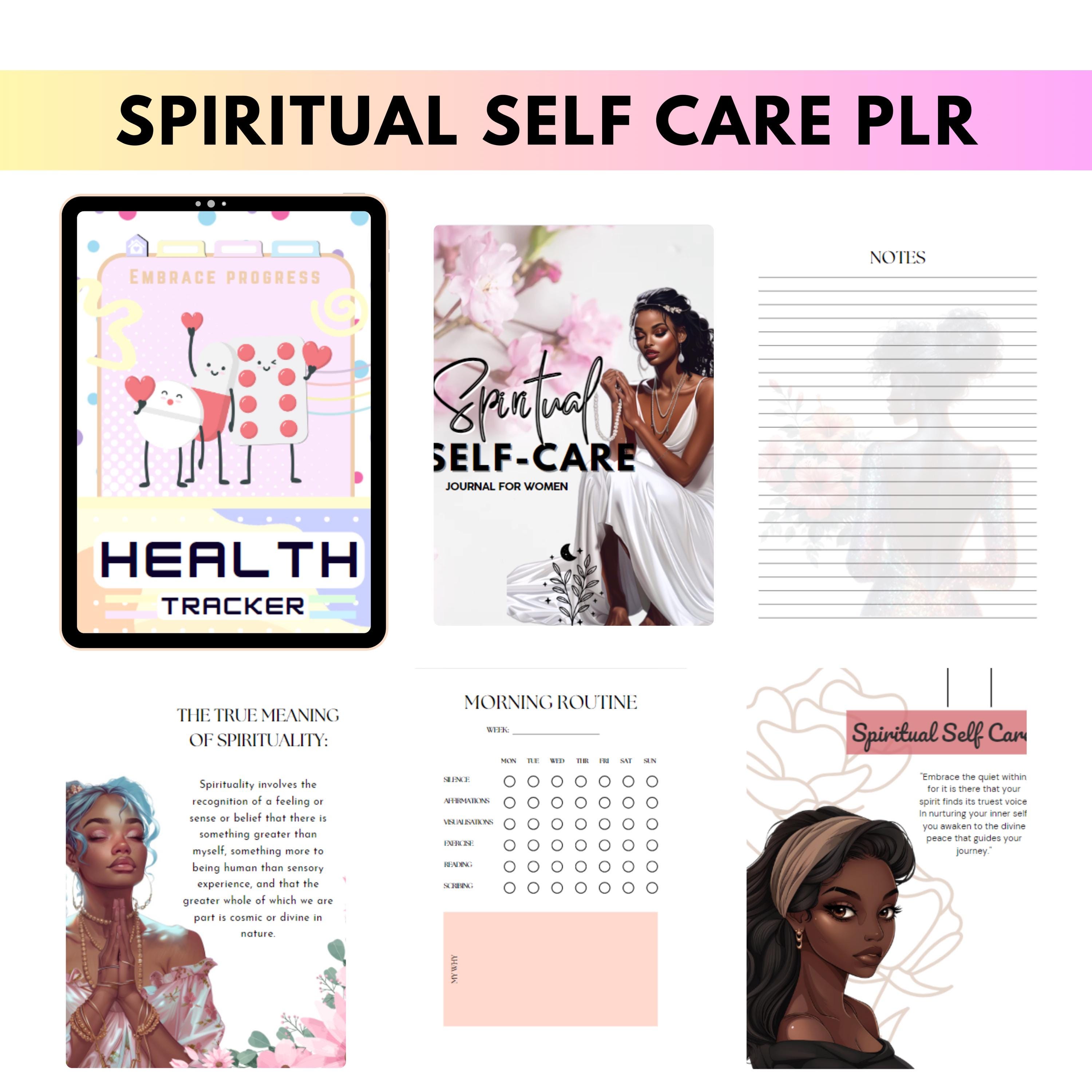 PLR Spiritual Self Care Journal for Black Girl, Resell Rights Canva ...