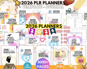 2026 Digital Planner Templates Bundle: MRR PLR Canva Planners